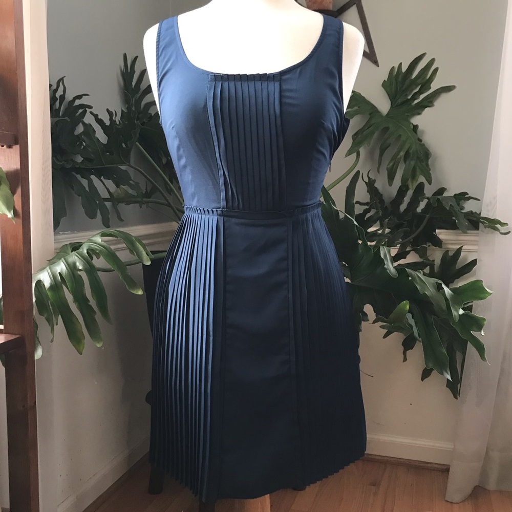 Lauren Conrad Blue Pleated All Occasion Dress
